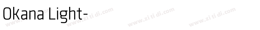 Okana Light字体转换